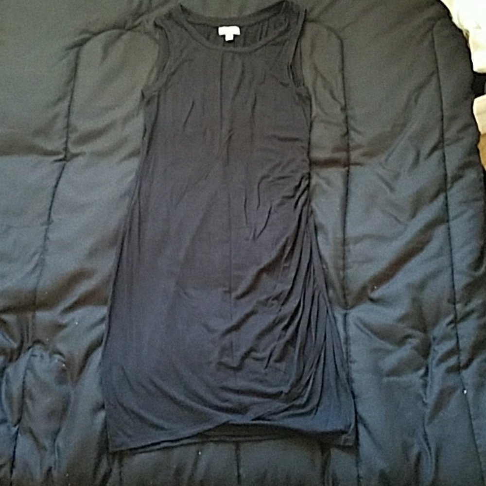 Love, Fire Brand Cute Black Cotton Dress in XS